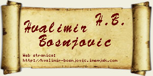 Hvalimir Bošnjović vizit kartica